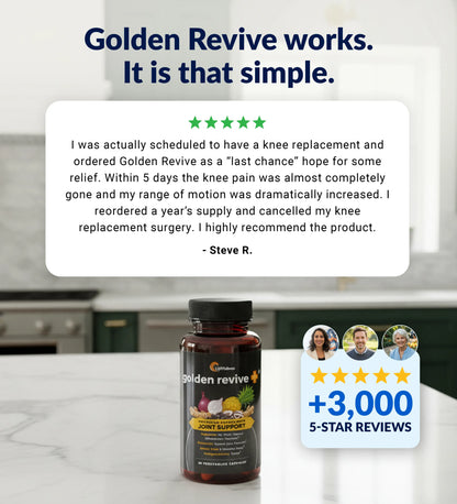 UpWellness Golden Revive + Joint Support Supplement Featuring Turmeric with Black Pepper, Quercetin, and Magnesium- Turmeric Boswellia Supplement - 6 Active Ingredients for Joint Care - 60 Capsules