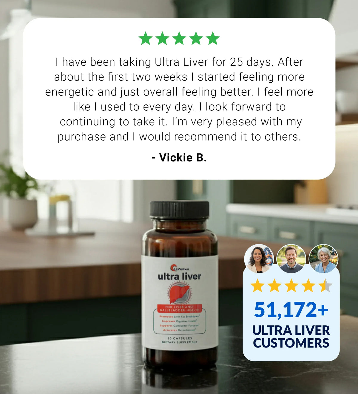 Ultra Liver Supplement for Liver Care & Support and Gallbladder Support - Powered by TMG, NAC Milk Thistle, and More - Liver Cleanse Detox & Repair - 60 Capsules